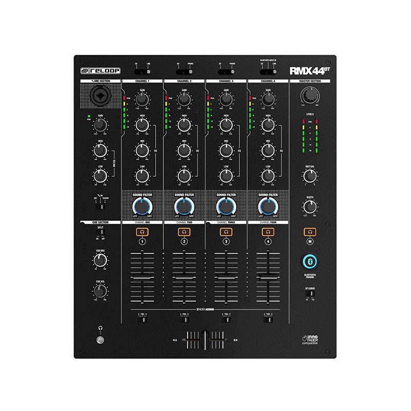 DJ Mixer Professionale Bluetooth 4 Canali Reloop RMX 44 BT DJ Mixer Professionale Bluetooth 4 Canali Reloop RMX 44 BT