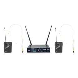 DAP Audio EDGE EBS-2 - Set doppio Beltpack Wireless 610-670 MHz