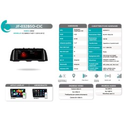 Autoradio per BMW Serie 5 F10/F11 dal 2010 al 2012 JF Sound JF-032B5O-CIC