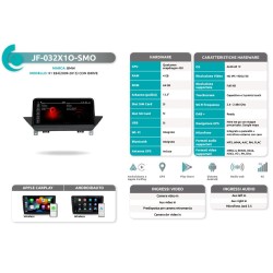 Autoradio per BMW X1 E84 dal 2009 al 2015 JF Sound JF-032X1O-SMO