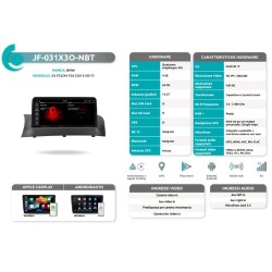 Autoradio per BMW X3 F25 & X4 F26 dal 2013 al 2017 JF Sound JF-031X3O-NBT