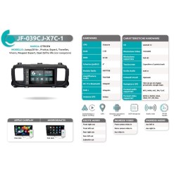 Autoradio per Opel Vivaro dal 2016 con Navigatore JF Sound JF-039CJ-1
