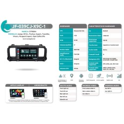Autoradio per Opel Vivaro dal 2016 con Navigatore JF Sound JF-039CJ-1