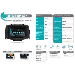 Autoradio per Peugeot 108 con Retrocamera Originale JF Sound JF-227-TA-1