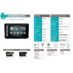 Autoradio per Dacia Lodgy & Sandero dal 2021 senza radio originale (Mod.base) JF Sound JF-031DS-X7C