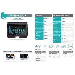 Autoradio per Ford Ranger nero con monitor LCD JF Sound JF-439FR