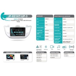 Autoradio per Hyundai Tucson dal 2015 al 2021 con Navi, Retro di serie e nuovo PLUG dal 2018 JF Sound JF-031HT-3