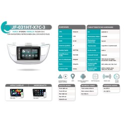Autoradio per Hyundai Tucson dal 2015 al 2021 con Navi, Retro di serie e nuovo PLUG dal 2018 JF Sound JF-031HT-3