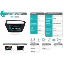 Autoradio per Hyundai Tucson I20 dal 2018 modello base JF Sound JF-139I2