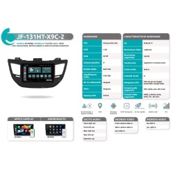 Autoradio per Hyundai Tucson dal 2015 al 2021 con Navi, Retro e Ampli Kenwood di serie JF Sound JF-131HT-2