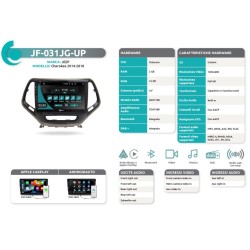 Autoradio per Jeep Cherokee dal 2014 al 2018 JF Sound JF-031JG