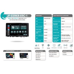 Autoradio per Kia Rio & Stonic dal 2017 con navigatore e retrocamera JF Sound JF-039KR-1