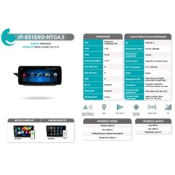 Autoradio 10.25" per Mercedes Classe E dal 2013 al 2014 JF Sound JF-031E4O-NTG4.5