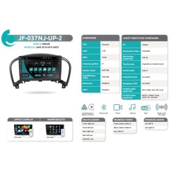 Autoradio per Nissan Juke dal 2010 al 2019 con navigatore e camera singola JF Sound JF-037NJ-1