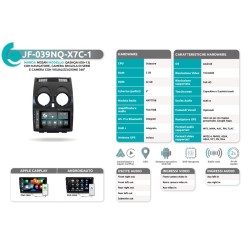 Autoradio per Nissan Qashqai 1° serie dal 2008 al 2013 (Camera Singola) JF Sound JF-039NQ-2