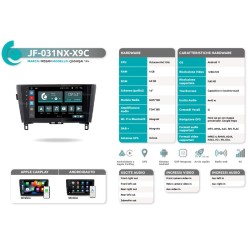 Autoradio per Nissan Qashqai dal 2014 JF Sound JF-031NX
