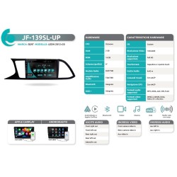 Autoradio per Seat Leon dal 2012 al 2020 JF Sound JF-139SL
