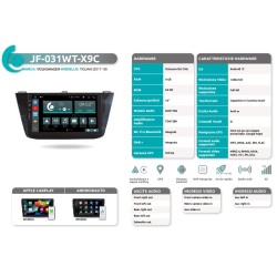 Autoradio per Volkswagen Tiguan JF Sound JF-031WT